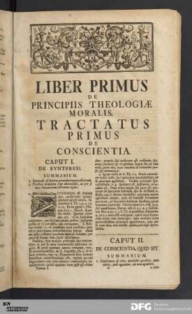 Tractatus Primus De Conscientia.