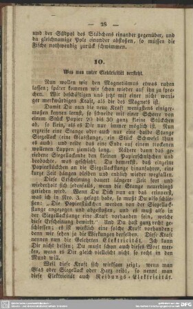 10. Was man unter Elektricität versteht
