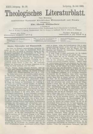 337-340 Glaube, Philosophie und Wissenschaft