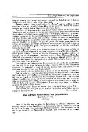 Zur geistigen Entwicklung des Jugendlichen : (Schluß)