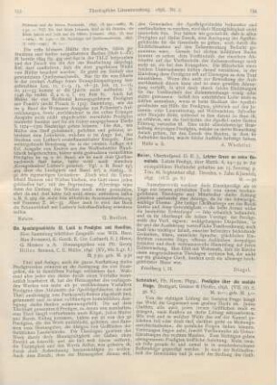 153-154 [Rezension] Die Apostelgeschichte St. Lucä in Predigten und Homilien