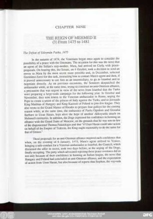 Chapter Nine The Reign Of Mehmed II (3) From 1475 to 1481