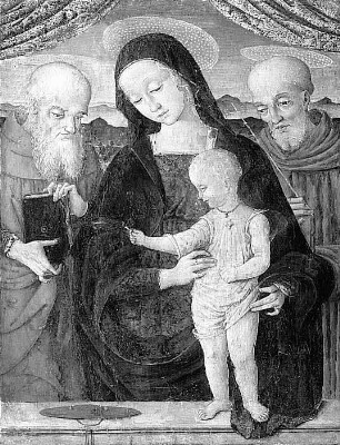 Maria mit dem Kind und zwei Heiligen