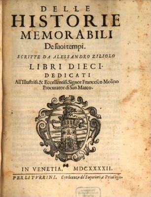 Delle historie memorabili de suoi tempi