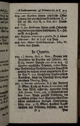 763 1] Maxim. Phil. v. Trier, Examen und Inquisition der Papisten und Jesuiten,[...] - 940 Abr. Calovii Examen declaration,[...]