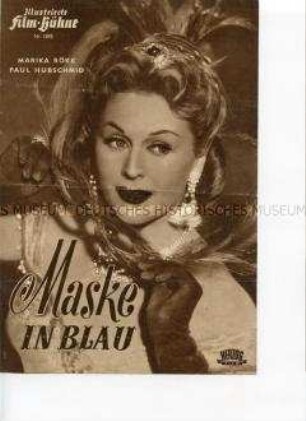 Filmprogramm "Illustrierte Film-Bühne" zu dem deutschen Spielfilm "Maske in Blau"