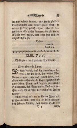XLIII. Brief. Philippine an Charlotte Wellmann