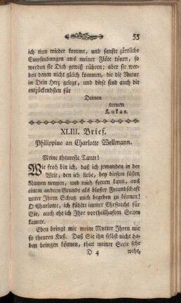 XLIII. Brief. Philippine an Charlotte Wellmann