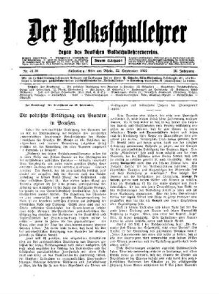 Die politische Betätigung von Beamten in Preußen