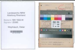Entnazifizierung Oskar Weyhrauch , geb. 18.06.1886 (Faerber)