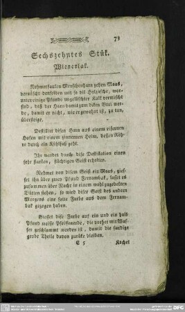 Sechszehntes Stük. Wienerlak