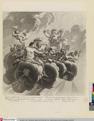 [Venus, Ceres und Bacchus gemeinsam auf Wolken; L'Union de Vénus, Cérès et Bacchus]