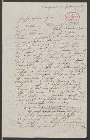 Brief an Friedrich Wilhelm Jähns : 15.09.1870