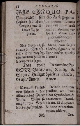 Wie ein Haußvater sein Gesinde soll lehren/ Morgens und Abends sich segenen