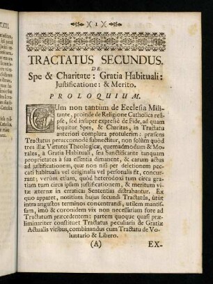 1-83, Tractatus Secundus. De Spe & Charitate: Gratia Habituali: Justificatione: & Merito.