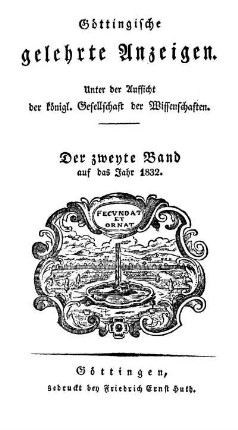 1832,2: Göttingische gelehrte Anzeigen