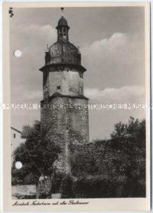 Arnstadt, Neutorturm mit alter Stadtmauer