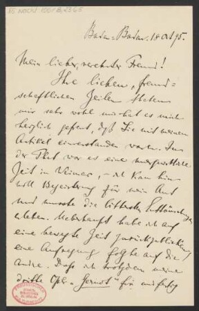 Brief an Karl Klindworth : 18.10.1895