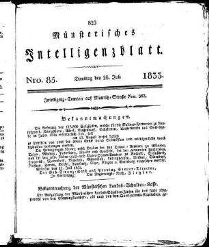 Münsterisches Intelligenzblatt
