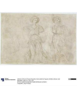 Zwei weibliche Figuren all'antica (Horen oder Mänaden)