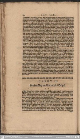 Caput III. Von dem Nutz und Gebrauch des Saltzes
