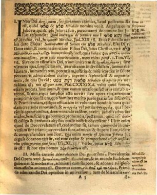 Diss. de miraculis in genere : qua tractationi speciali de miraculis ecclesiae reformatae ... sternitur