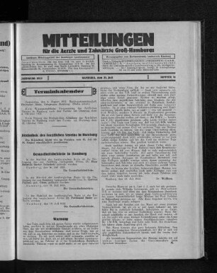 Jahrgang 1932, Hamburg, den 31. Juli, Nummer 31