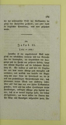 10. Jakob II. (1685 - 1688.)