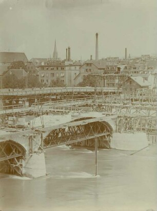 Rheinbrücken Basel, Schweiz, 1904