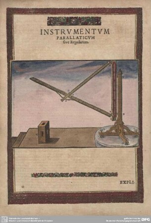 Instrumentum Parallatigum sive Regularum.