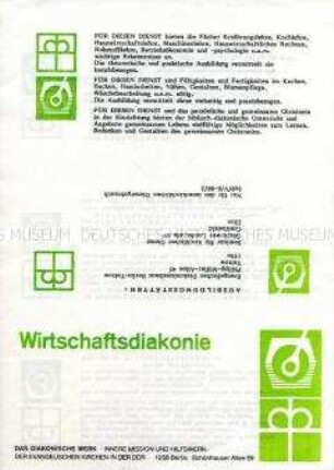 Werbe- und Informationsblatt des Diakonischen Werkes der DDR