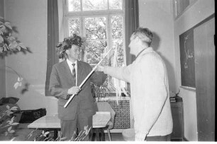 Rückkehr des Lehrstuhlinhabers an der Technischen Hochschule, Prof. Dr. Karl Nickel, von einer Gastprofessur in Amerika.