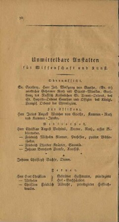Unmittelbare Anstalten für Wissenschaft und Kunst
