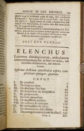 Elenchus Locorum theologicorum, ...