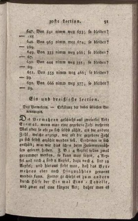 Ein und dreißigste Lection. - Vierzigste Lection.