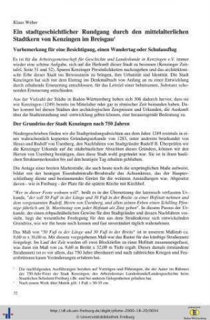 Ein stadtgeschichtlicher Rundgang durch den mittelalterlichen Stadtkern von Kenzingen in Baden