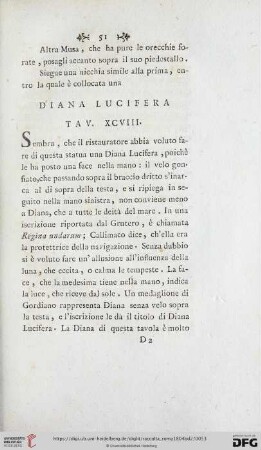 Diana Lucifera Tav. XCVIII