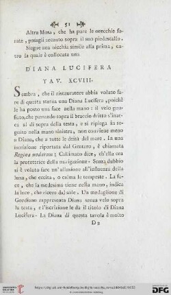 Diana Lucifera Tav. XCVIII