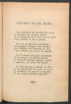 Calumnia de una mujer