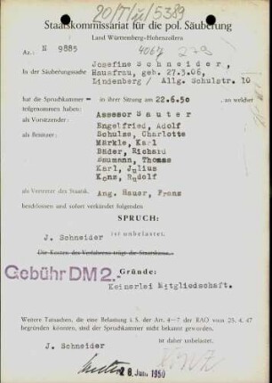 Schneider, Josefine