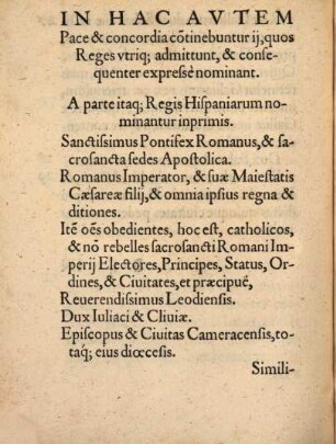 Epitome Praecipvorvm Articvlorum Pacis inter Reges Hispaniarum & Galliarum compositae