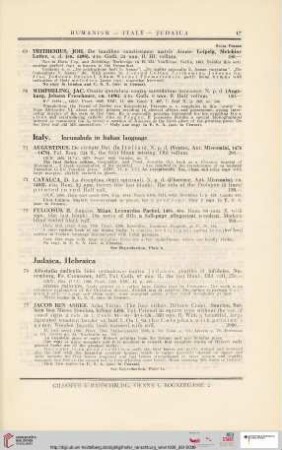 Judica, Hebraica (Nr. 74-80)