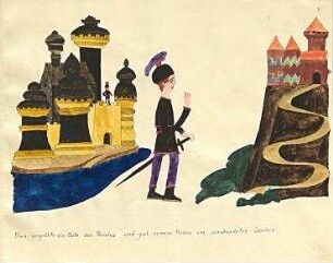 Der Brand des Schlosses - Eine Erzaehlung. Seite 5: Dies erspähte ein Bote des Feindes und gab seinem Herrn ein verabredetes Zeichen