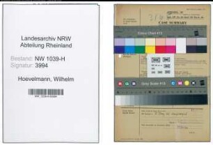 Entnazifizierung Wilhelm Hoevelmann , geb. 03.02.1891 (Studienrat)