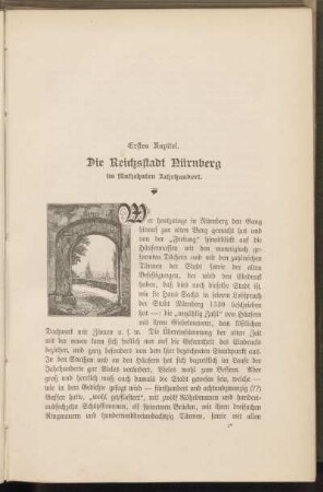 Erstes Kapitel. Die Reichsstadt Nürnberg im fünfzehnten Jahrhundert.