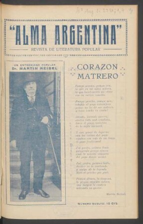 Corazón matrero : [Canción gauchesca]