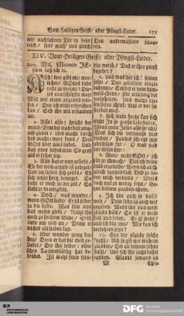 XIV. Vom Heiligen Geist/ oder Pfingst-Lieder.