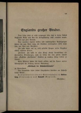109-113, Englands großer Bruder
