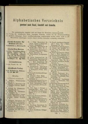 Abreiß-Kalender für Reklame-Zwecke bis Autotypien