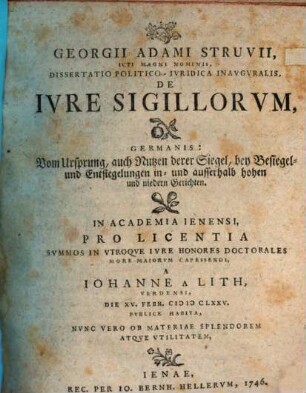 Diss. iur. inaug. de iure sigillorum